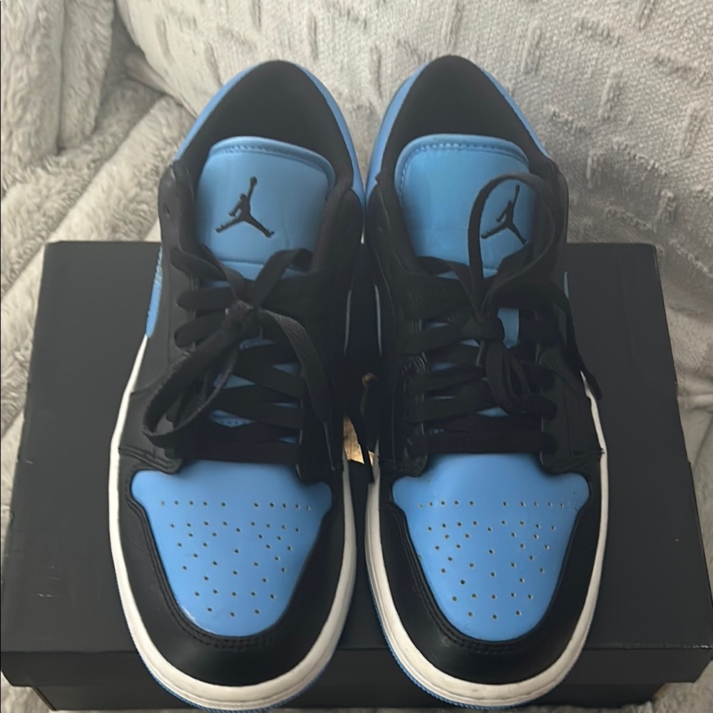 Air Jordan Blue and Black Sneakers
